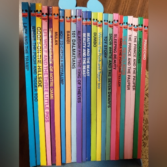 Disney Other - 23 Disney Wonderful World Of Reading Books Hardcover Collection with book holder
